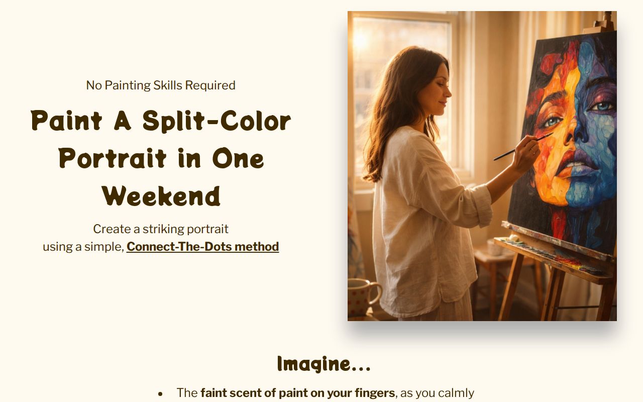 Split color painting course